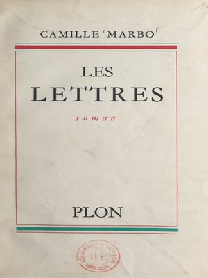 cover image of Les lettres